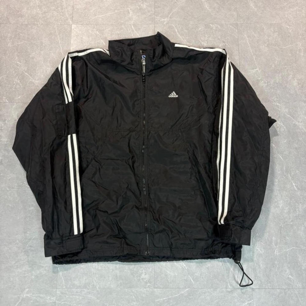 1990's‎ Adidas black windbreaker jacket Size L #windbreaker #athleisure